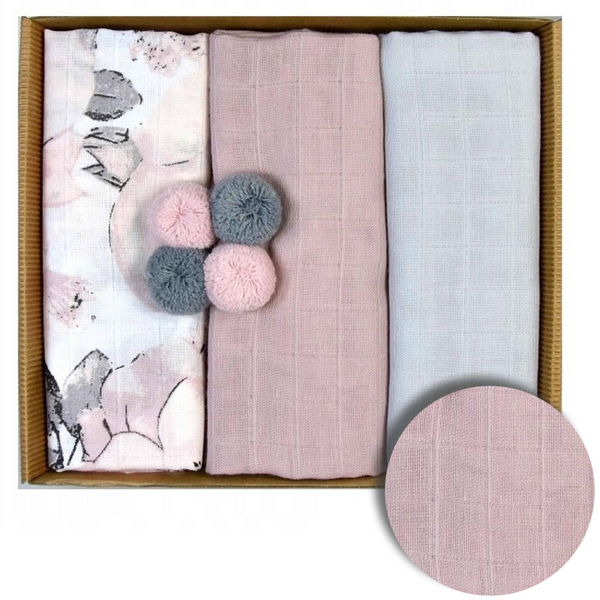 

Pieluszki Muślinowe Zestaw Pieluch Premium Trzypak