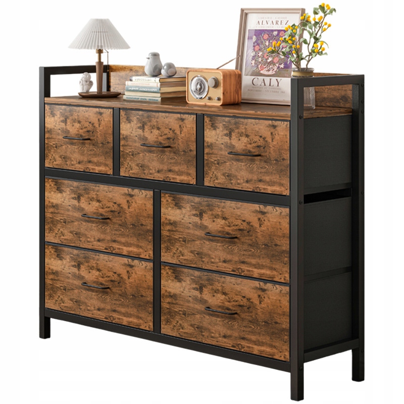 ШКАФ КОМОДА ПРОМЫШЛЕННЫЙ БРОНЗОВЫЙ ДЕРЕВЕНСКИЙ БОЛЬШОЙ БОЛЬШОЙ БОЛЬШОЙ ПРОСТОРНЫЙ ШКАФ 7 ЯЩИКОВ