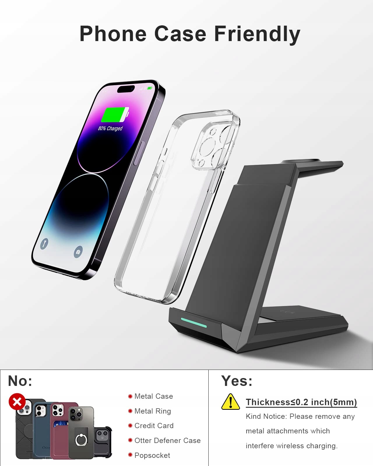 MAGSAFE Stacja Ładowania 3w1 Bezprzewodowa Do iPhone Apple Watch AirPods — miniatura 4