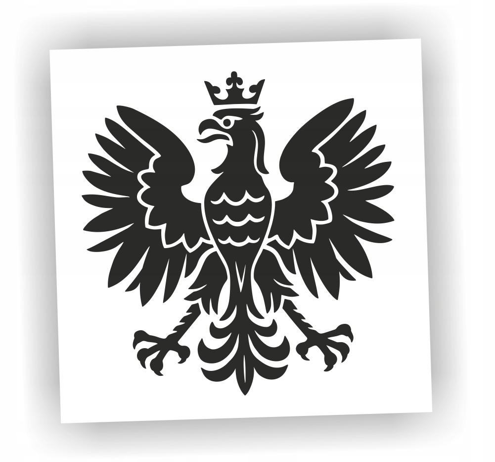 Naklejka Orzeł kolor Czarny herb Polski godło naklejki na samochód auto!