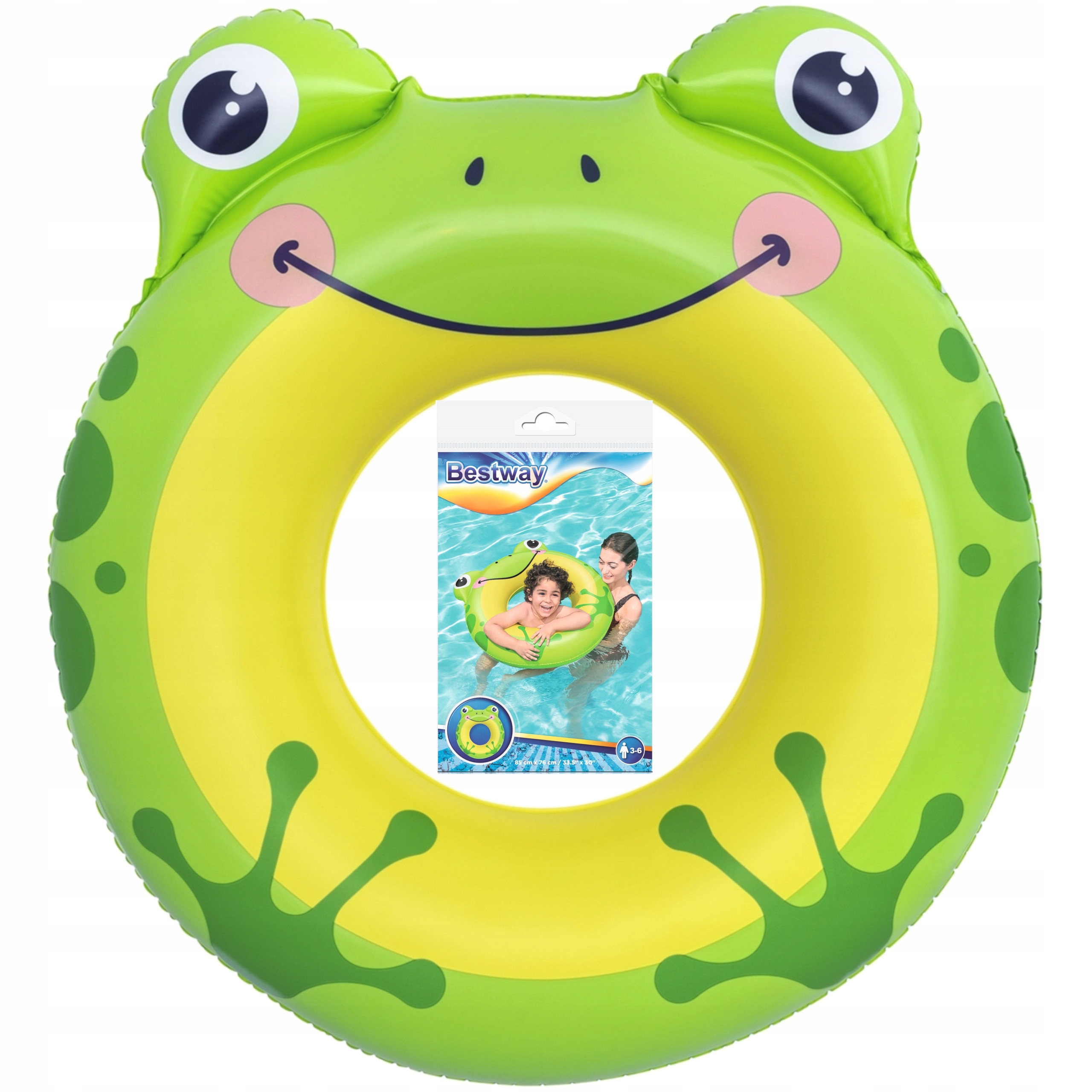 Koło do pływania dla dzieci żaba Bestway 36351