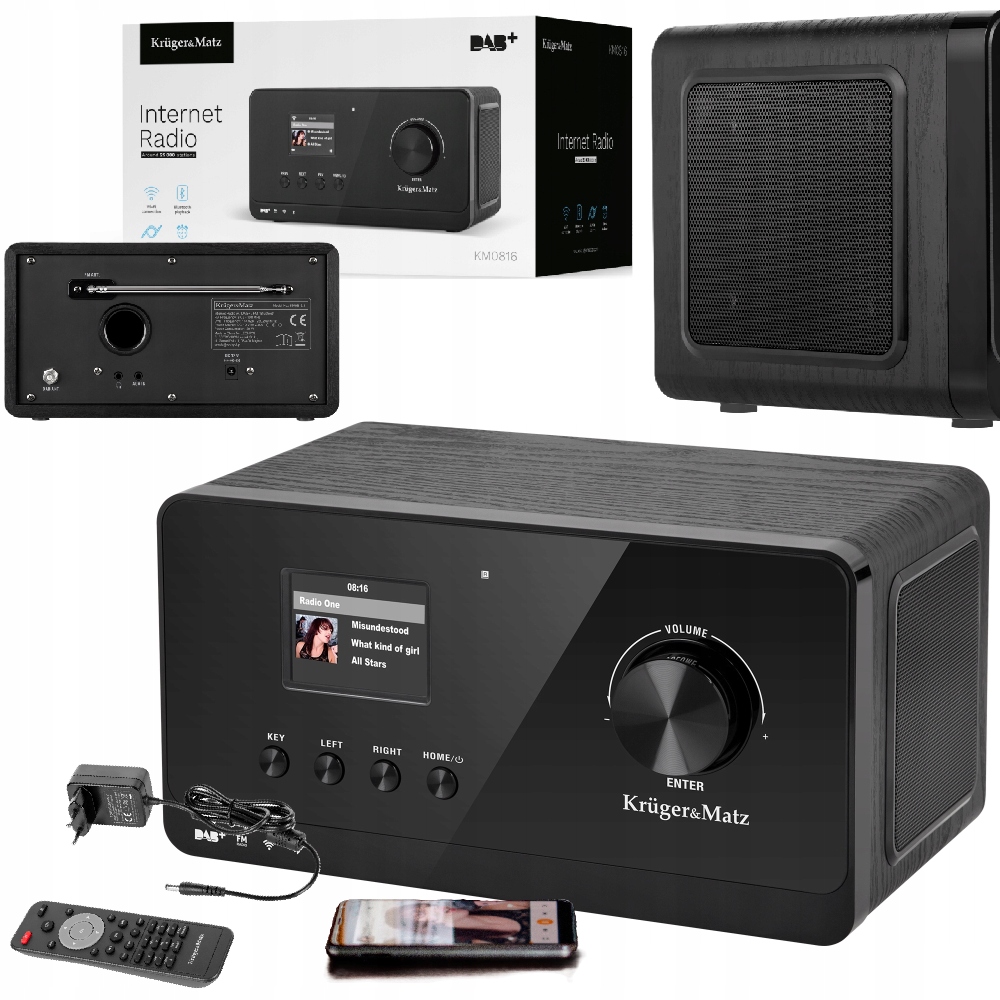 Sieťové rádio Dab+, internetové Fm Kruger&Matz KM0816.1