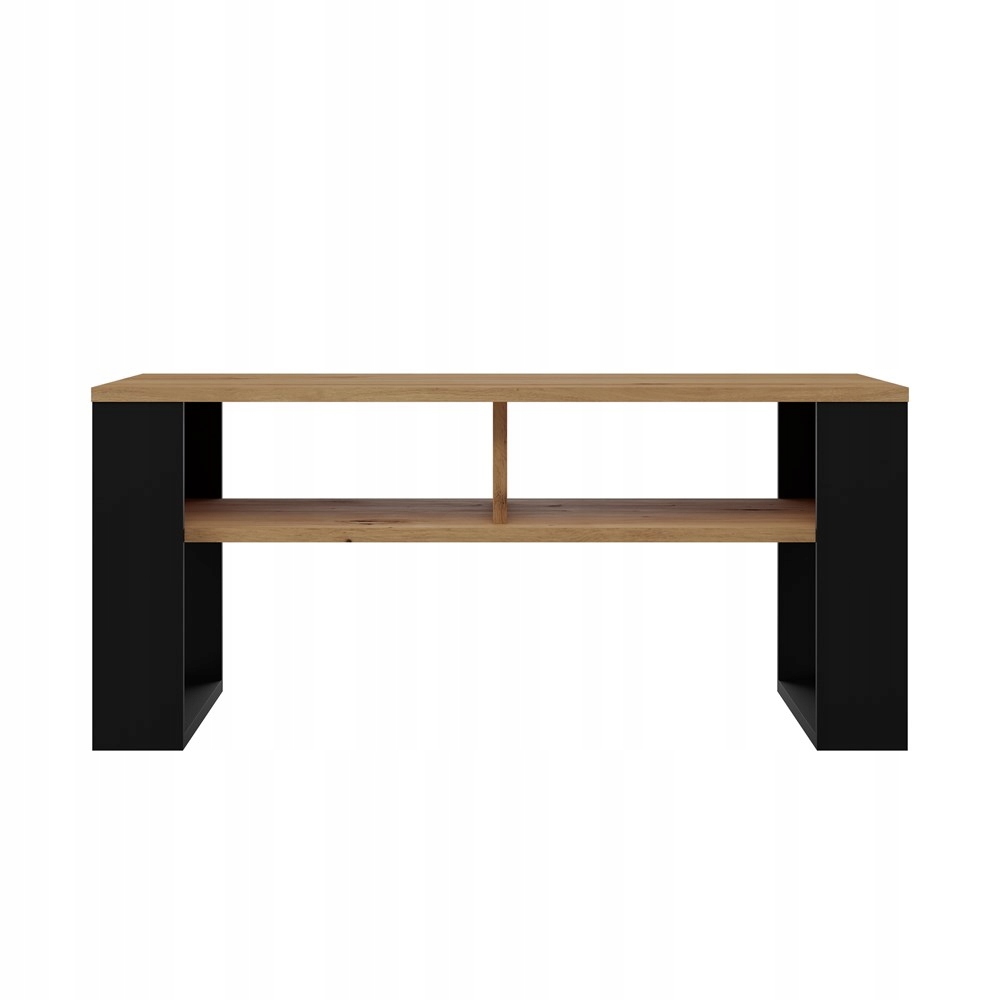 ŁAWA NOWOCZESNA STOLIK KAWOWY CZARNA 90/50CM SZAFKA REGAŁ CZERŃ DĄB ARTISAN Stan opakowania oryginalne