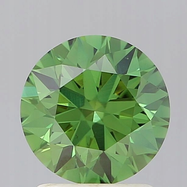 Diament laboratoryjny kolorowy 1.52ct ROUND Fancy Vivid Green VS1 (IGI)