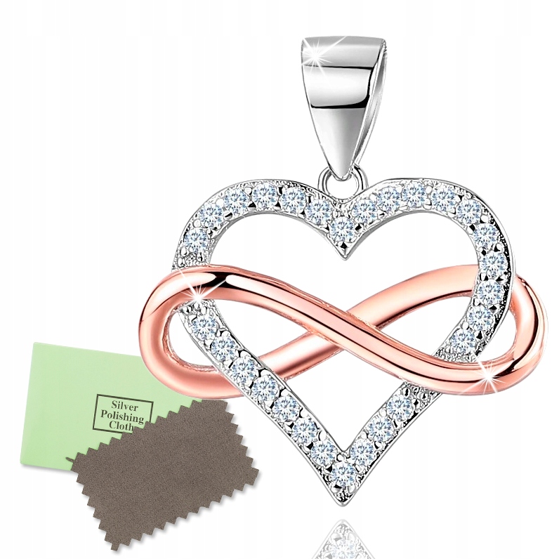 

Srebrna Celebrytka Serce Naszyjnik 925 Dla Kobiety