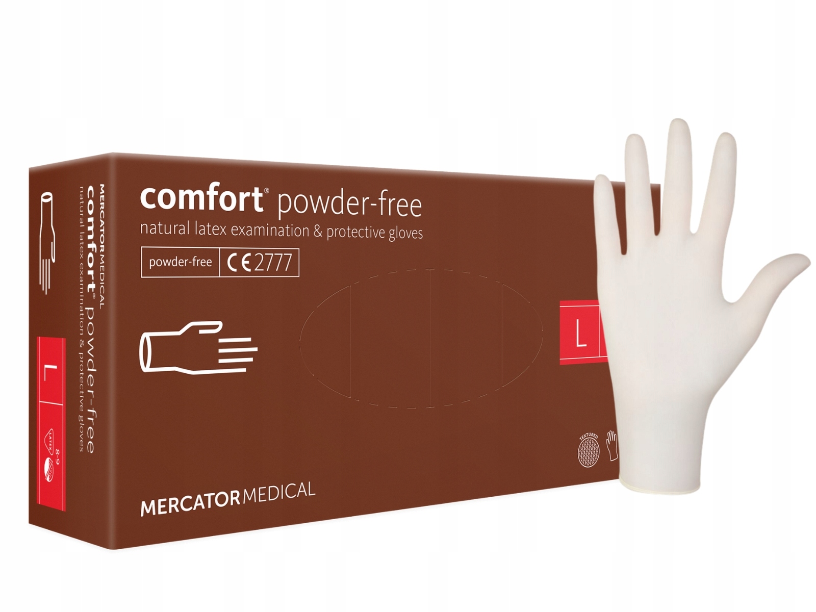 

Rękawice Latex Comfort L Mercator Bezpudrowe A100