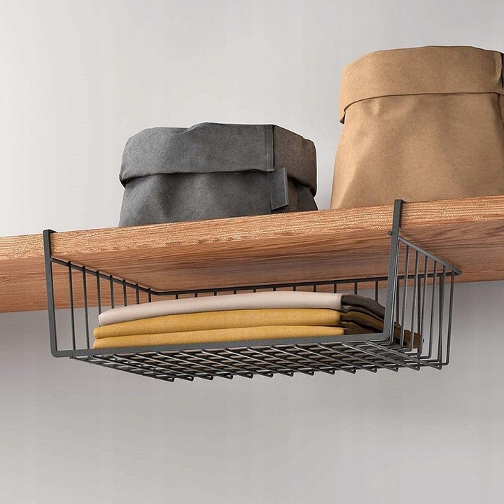 KOSZ ORGANIZER PÓŁKA METAL POD PÓŁKI SZAFKI 30CM Marka Decortrend