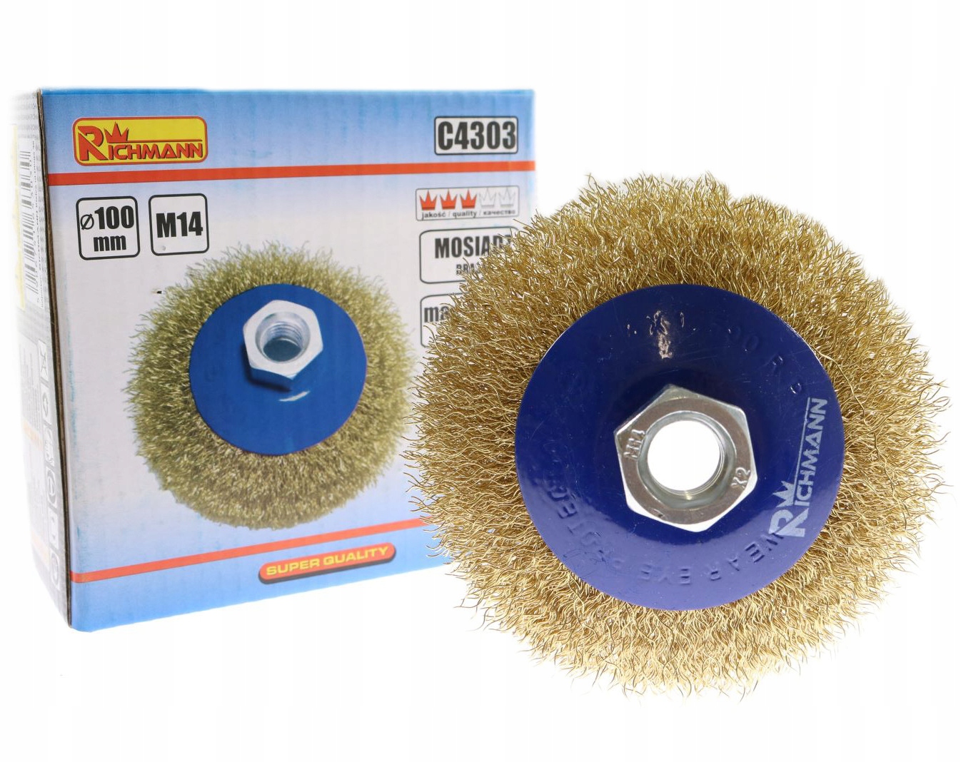 SZCZOTKA DRUCIANA STOŻKOWA 100MM M14 RICHMANN