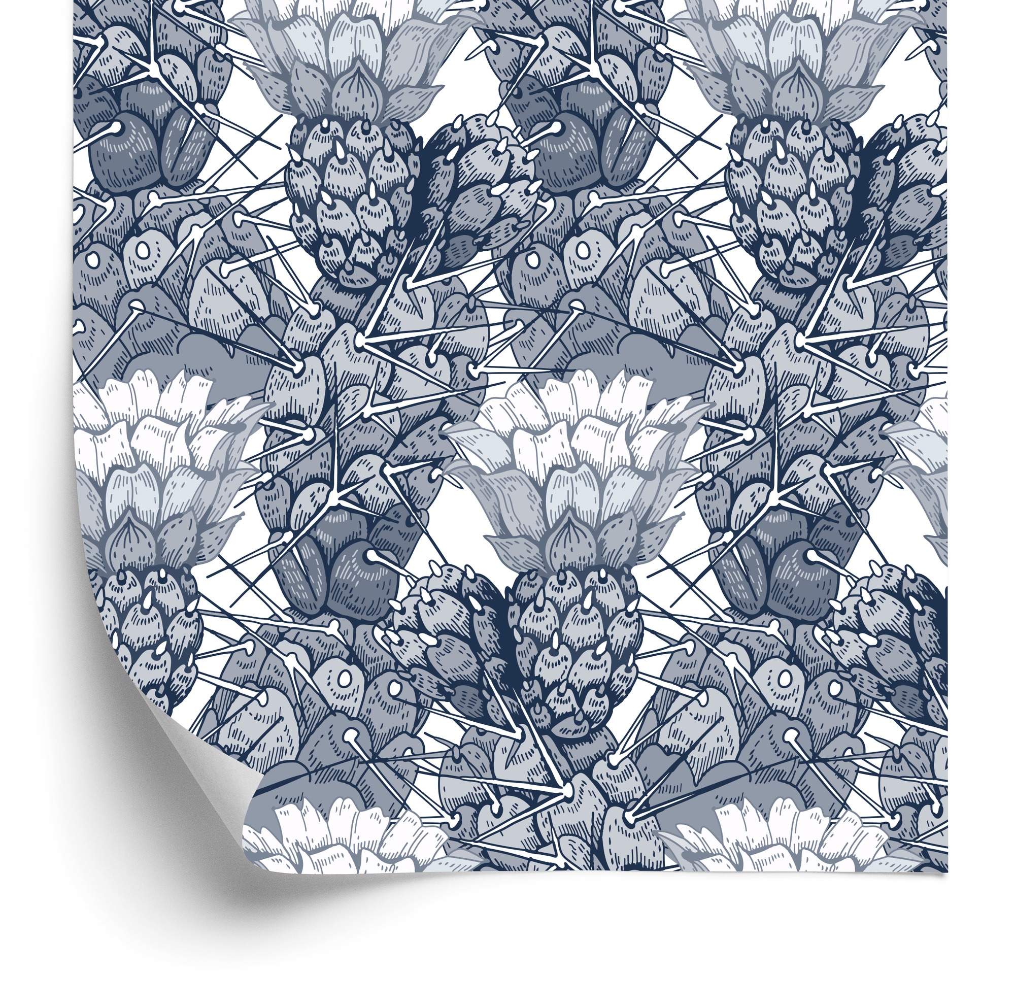 Tapeta Kaktusy s kvetmi 53x1000 cm