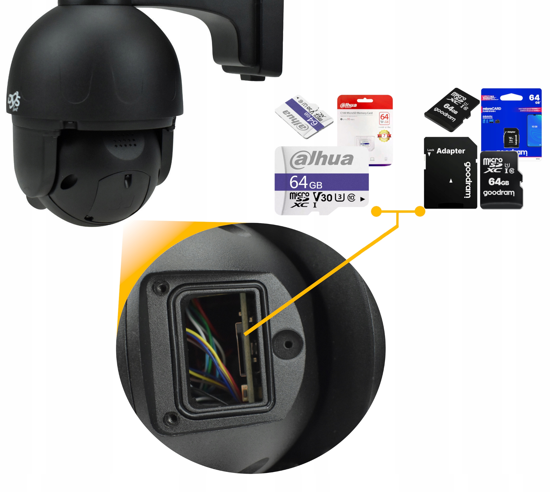 CZARNA KAMERA WIFI OBROTOWA ZEWNĘTRZNA 5MP 8x ZOOM Stan opakowania oryginalne