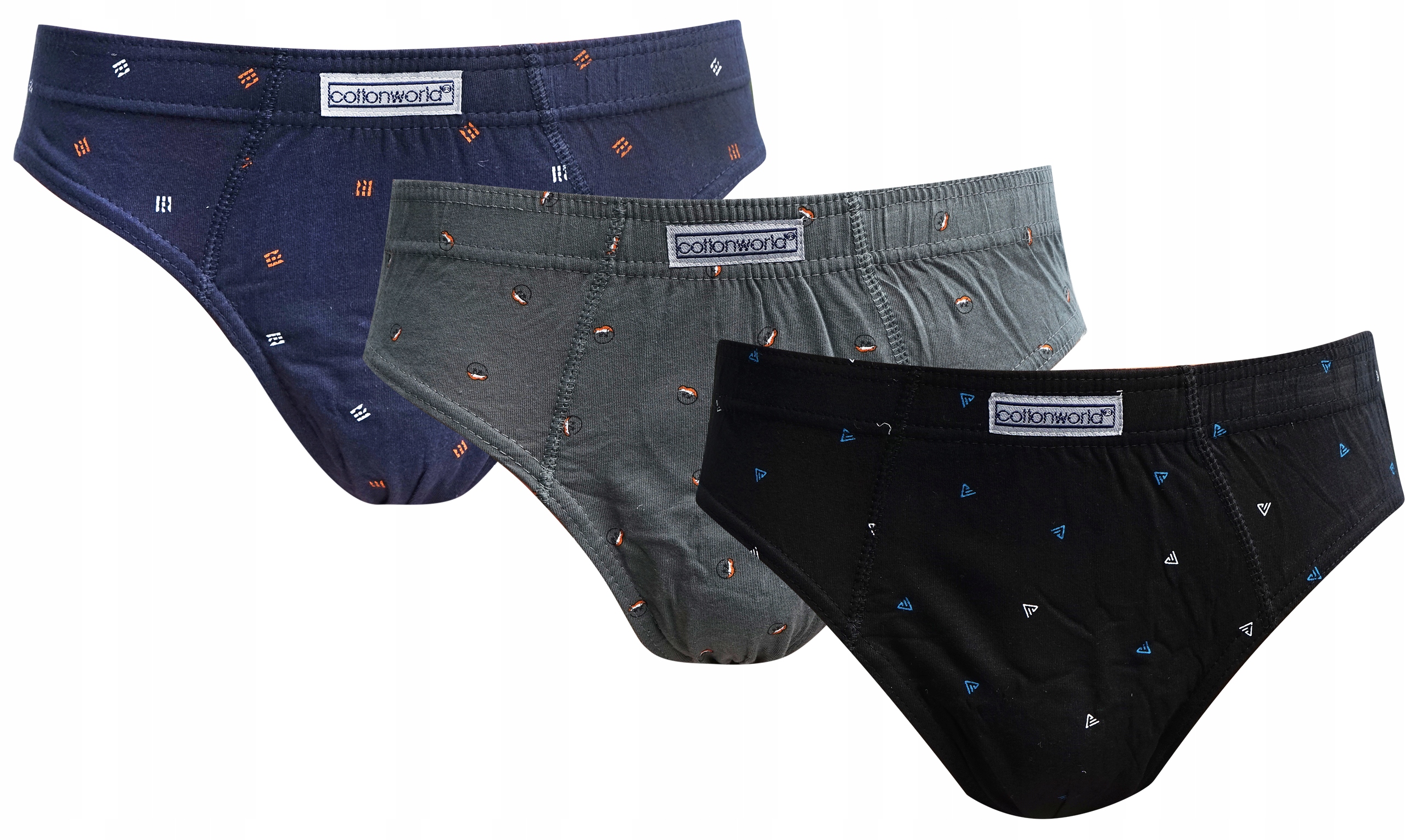 

3x Majtki Slipy Męskie Bawełna Cotton World L