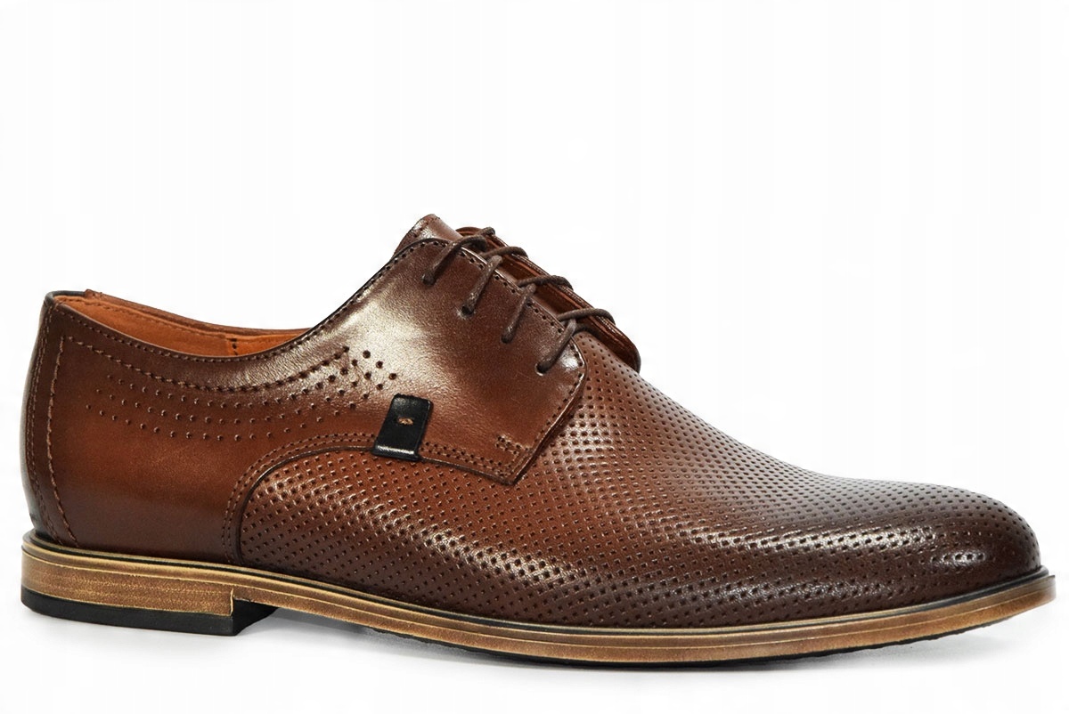 

Buty męskie wizytowe skórzane KamPol wz.326/br r40