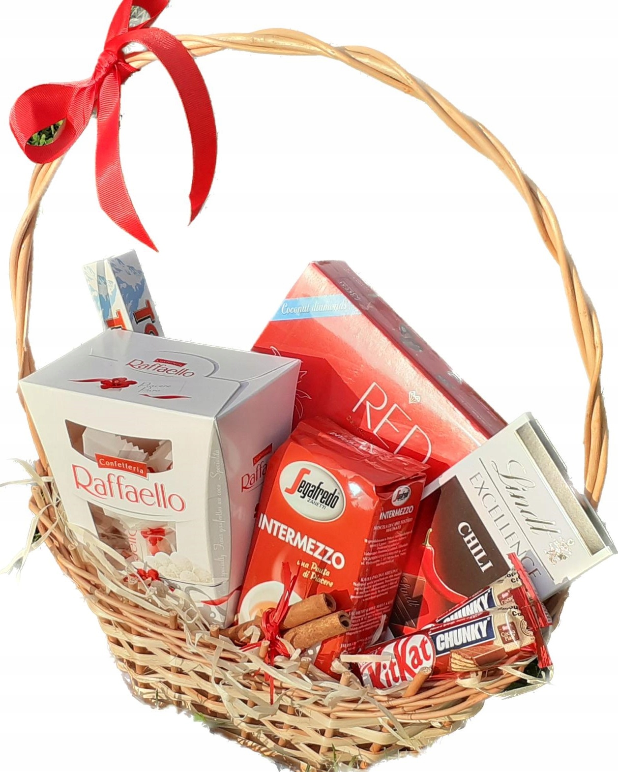 Dárkový koš košík káva Rafaello Lindt Chilli