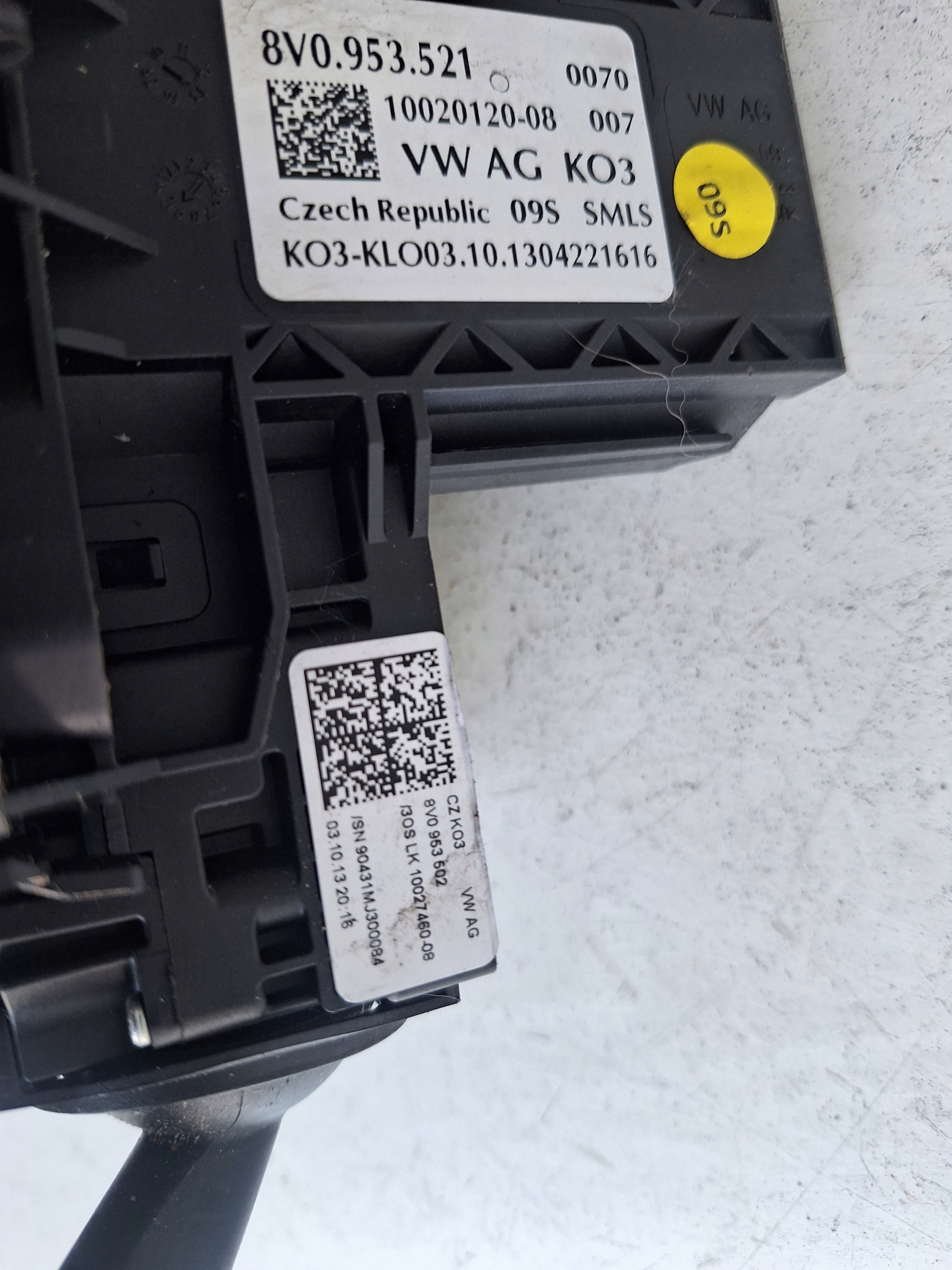 DEVIO LUCI TERGICRISTALLO TERGI + ANELLO airbag VOLANTE 5Q0953549A