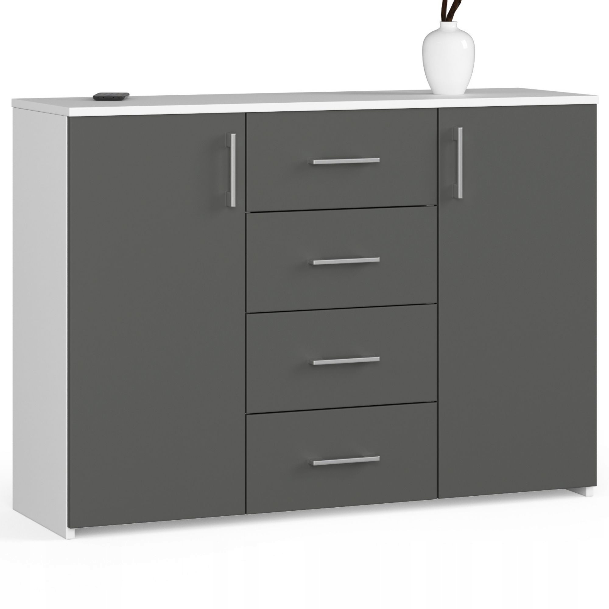 Komoda Akord 110 x 35 x 80cm biały matowe