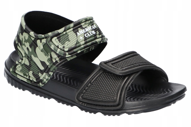 AMERICAN CLUB NH140 KLAPKI MORO, SANDAŁY PIANKOWE DZIECIĘCE NA RZEPY B 32