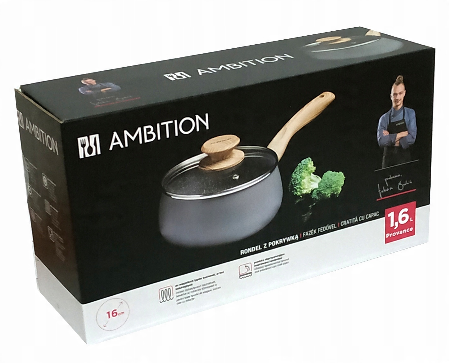 

Ambition Rondel Provance 16CM Z Pokrywą Indukcja