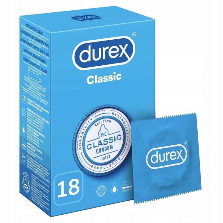 Durex Classic kondómy 18 ks sex gumičky priblíženie intímna hygiena