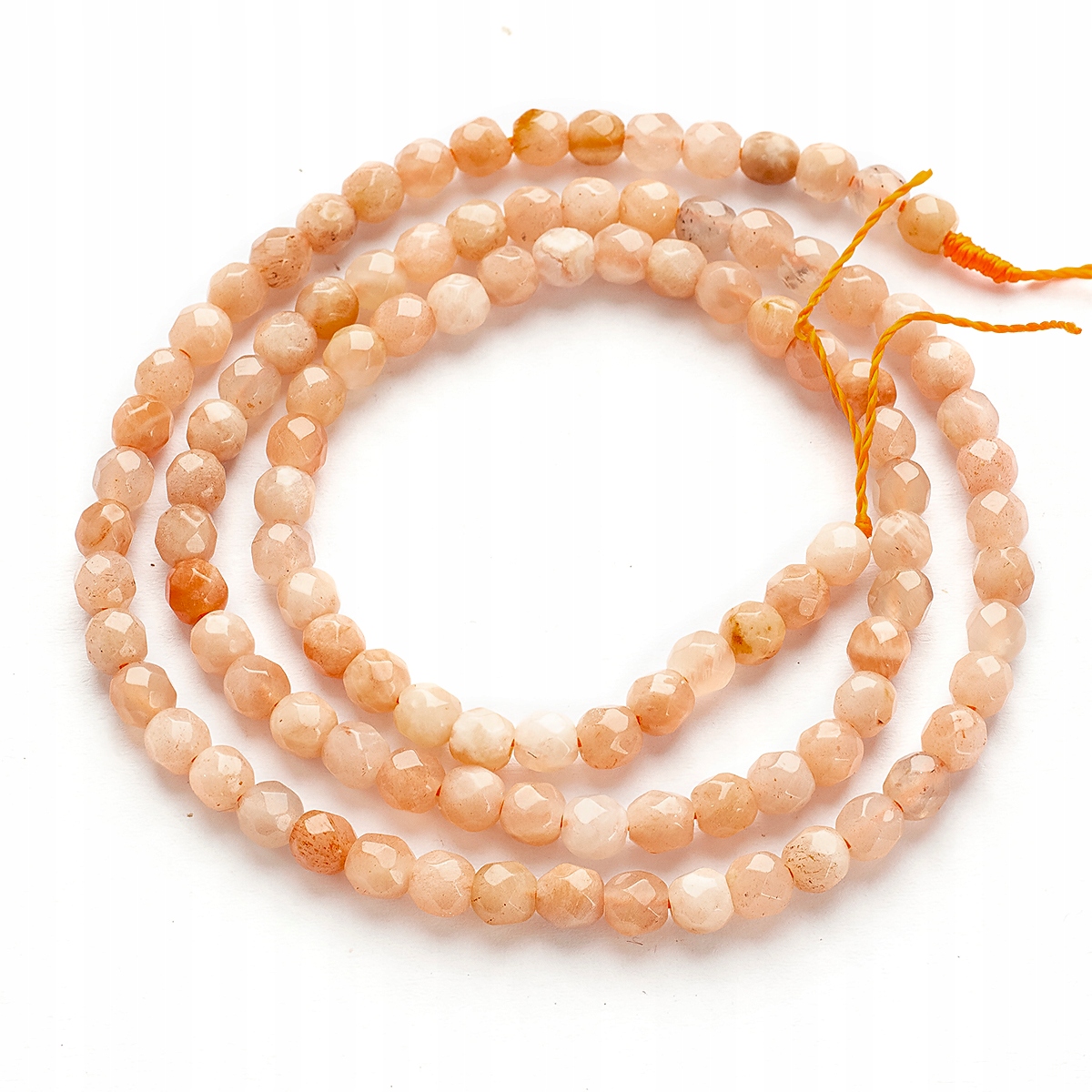 Korálky Přírodní Solární Kámen, Kulatý, Fasetovaný, 4mm, 90ks/37.5cm