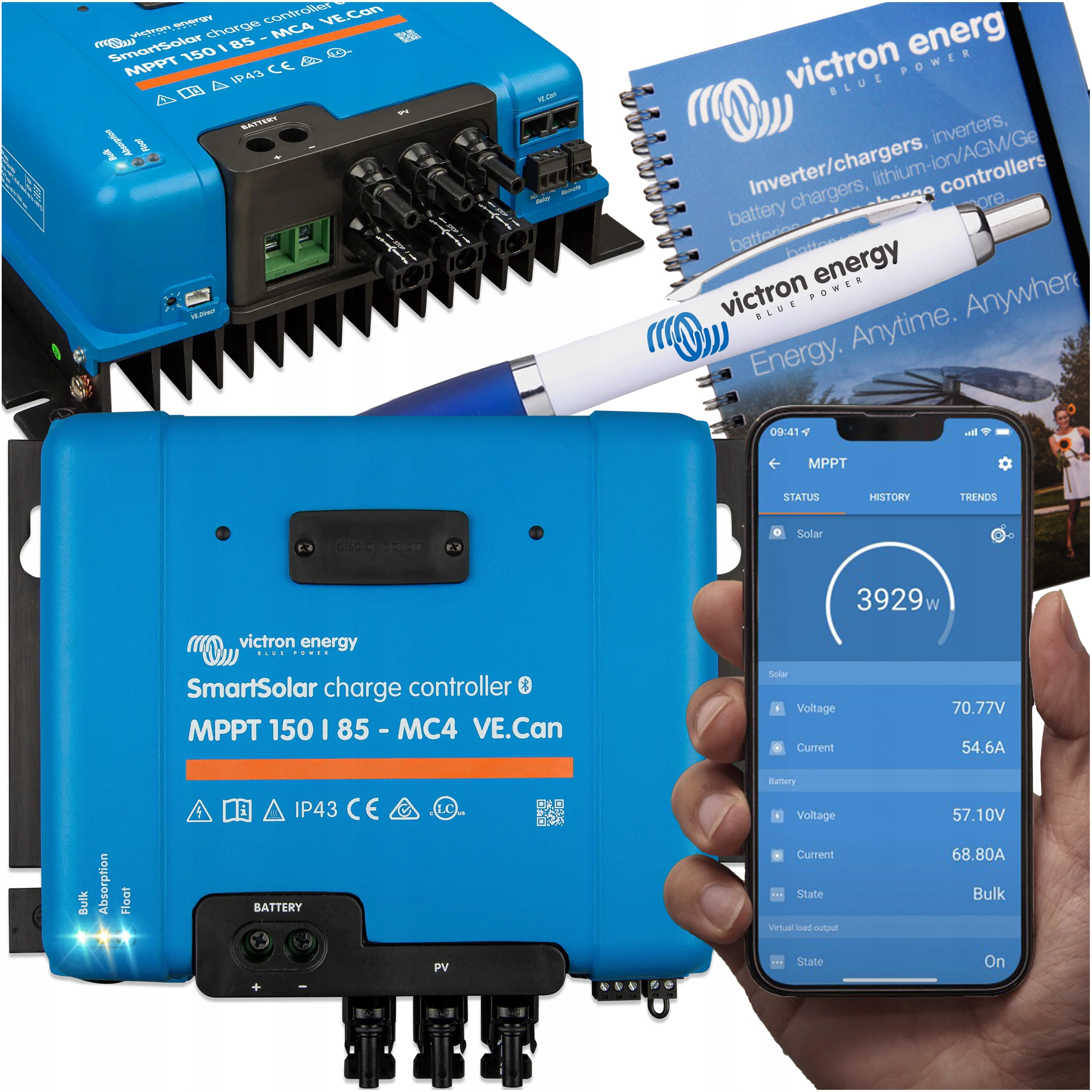 Solarny Regulator Ładowania SmartSolar Mppt 150/85 MC4 VE.Can Victron Smart