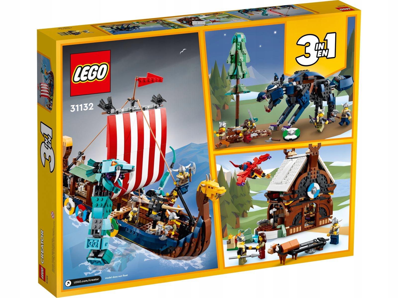 LEGO 31132 Statek wikingów i wąż z Midgardu EAN (GTIN) 5702017153926