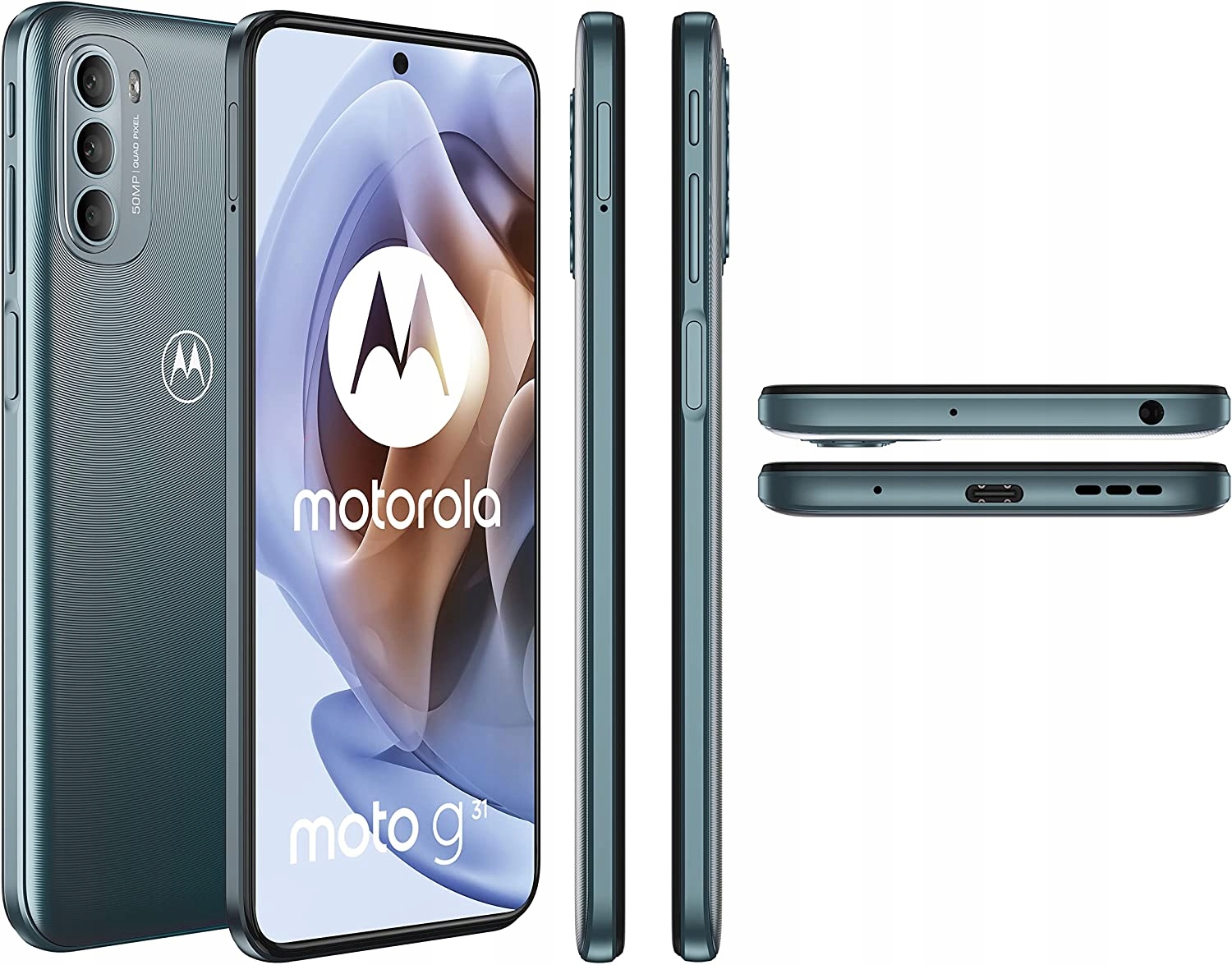 MOTOROLA MOTO G31 4/64 GB MINERAL GREY XT2173-3 5000 mAh OLED Helio G85 Kod producenta PASU0025SE