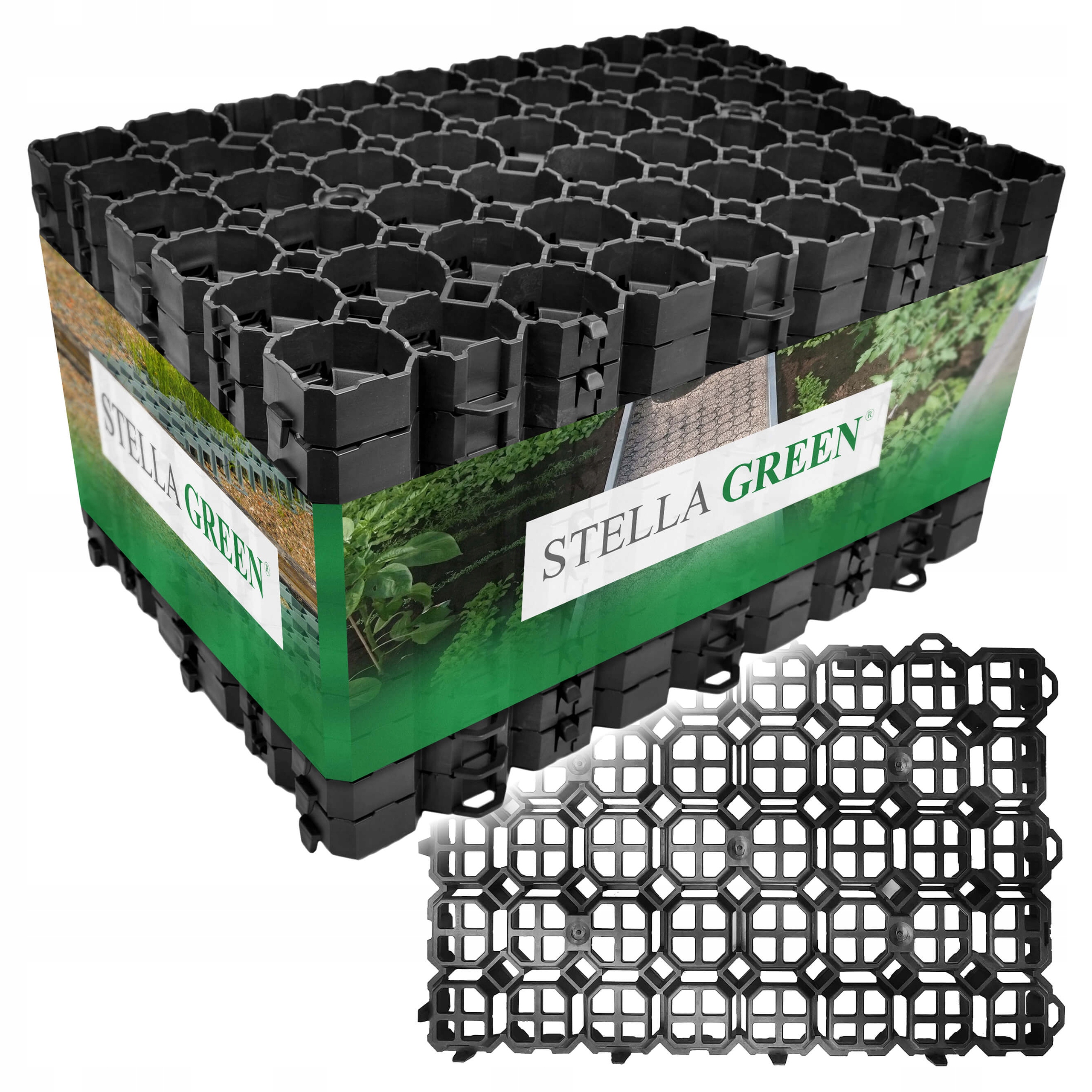 Geokrata Kratka Parkingowa Ogrodowa Drogowa Na Parking Czarna Płyta 60x40