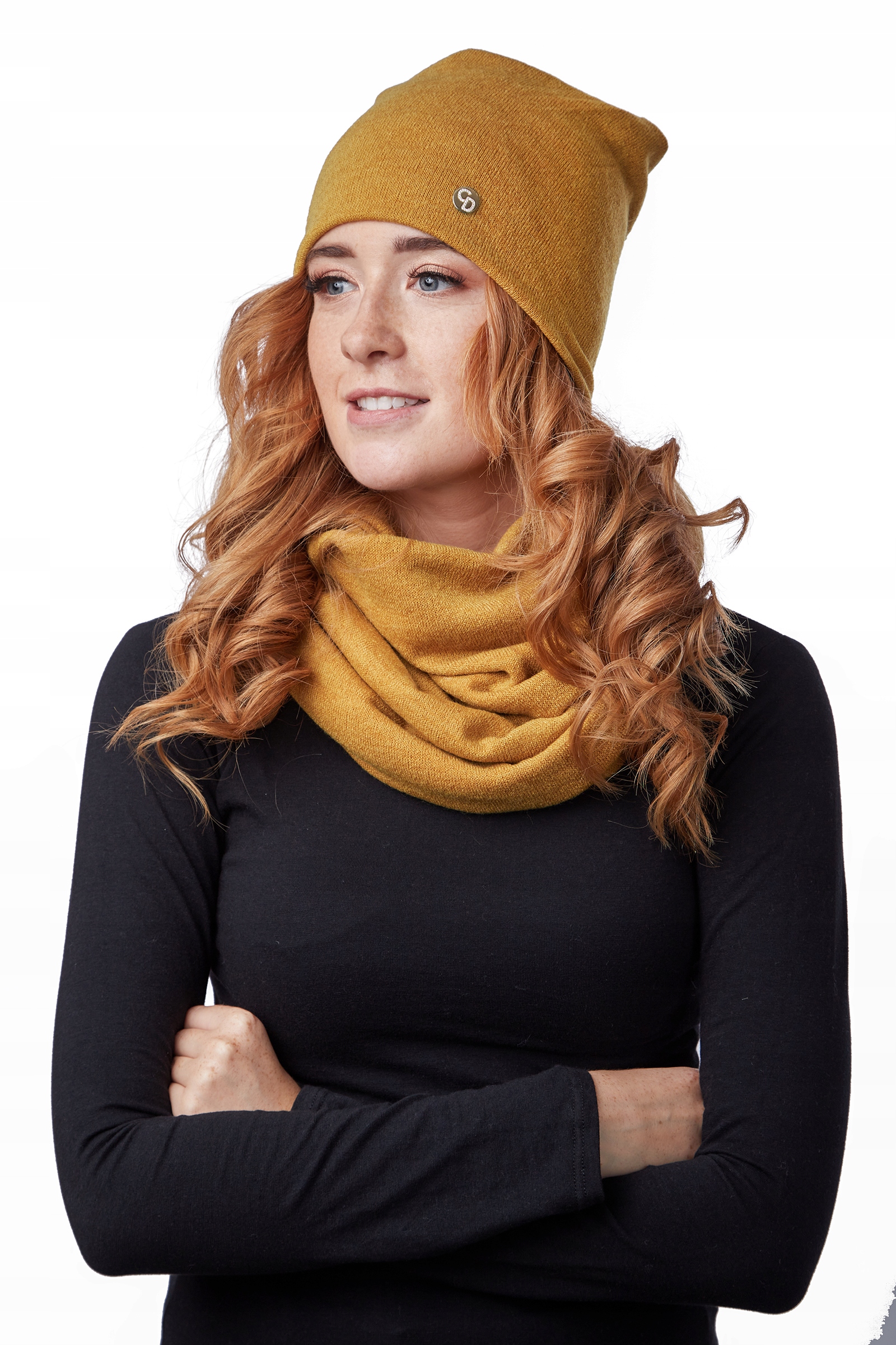

Duży Komin + Czapka beanie smerfetka Komplet zima