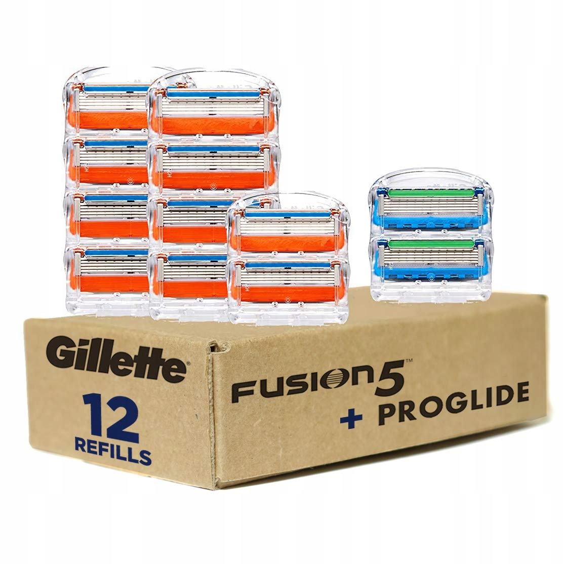 Gillette Fusion5 10 Ks Proglide 2 ks hlavice Usa