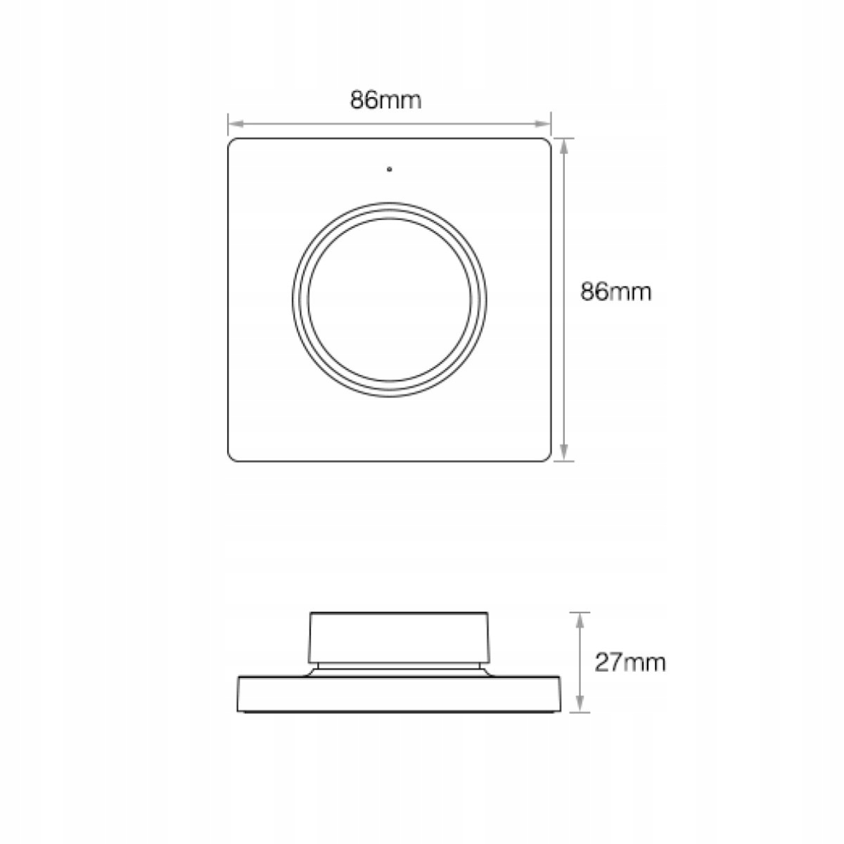 STEROWNIK LED PANEL MILIGHT K1 NAŚCIENNY MIBOXER BIAŁY Typ pilot