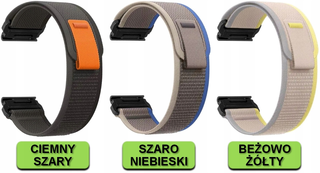 PASEK QUICKFIT EASYFIT DO GARMIN FENIX 3 3HR 5X 6X 7X PRO SOLAR | KOLORY! EAN (GTIN) 5904921147286