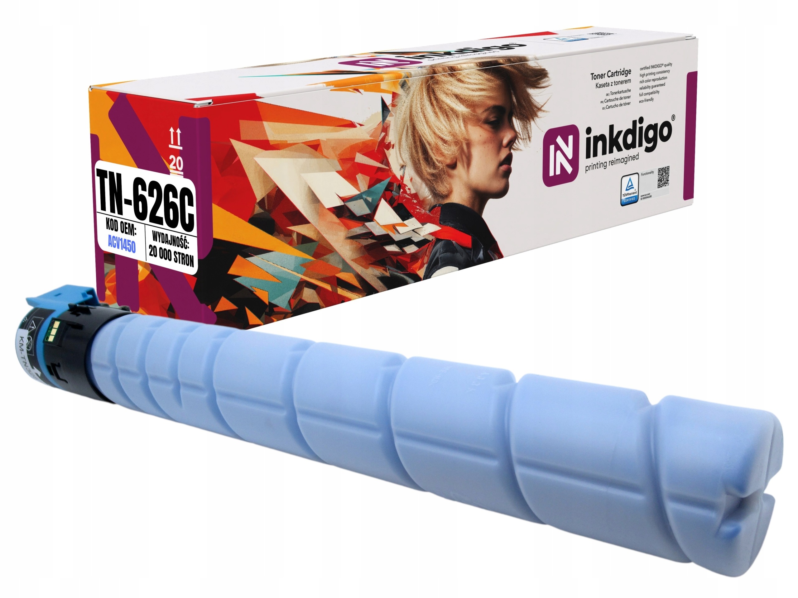Toner TN-626C ACV1450 pro Konica Minolta C450 C451 C550 C551 C650 C651