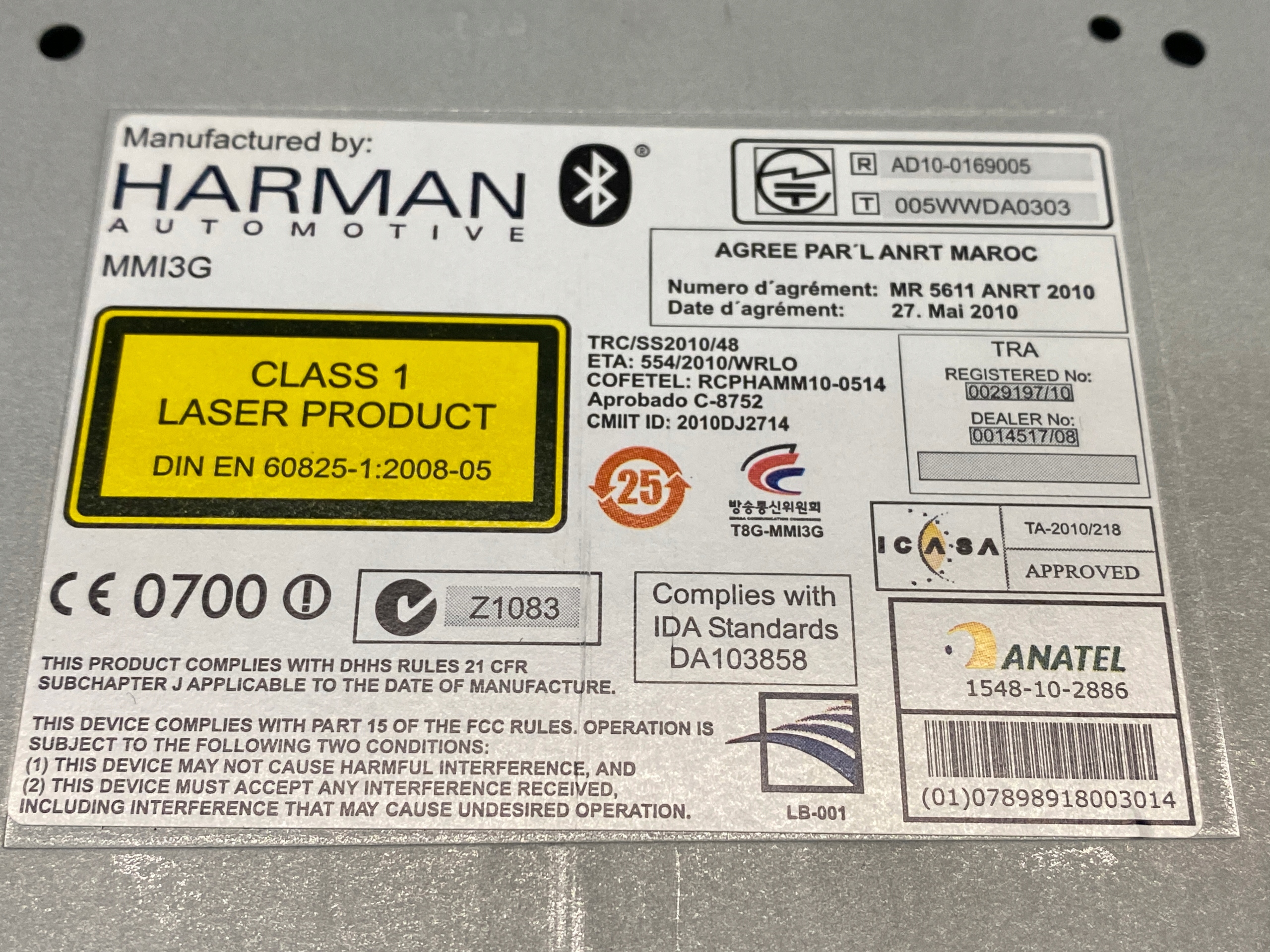 AUDI A4 8K A5 8T Q5 8R player navigation 3G+ 8R1035670B