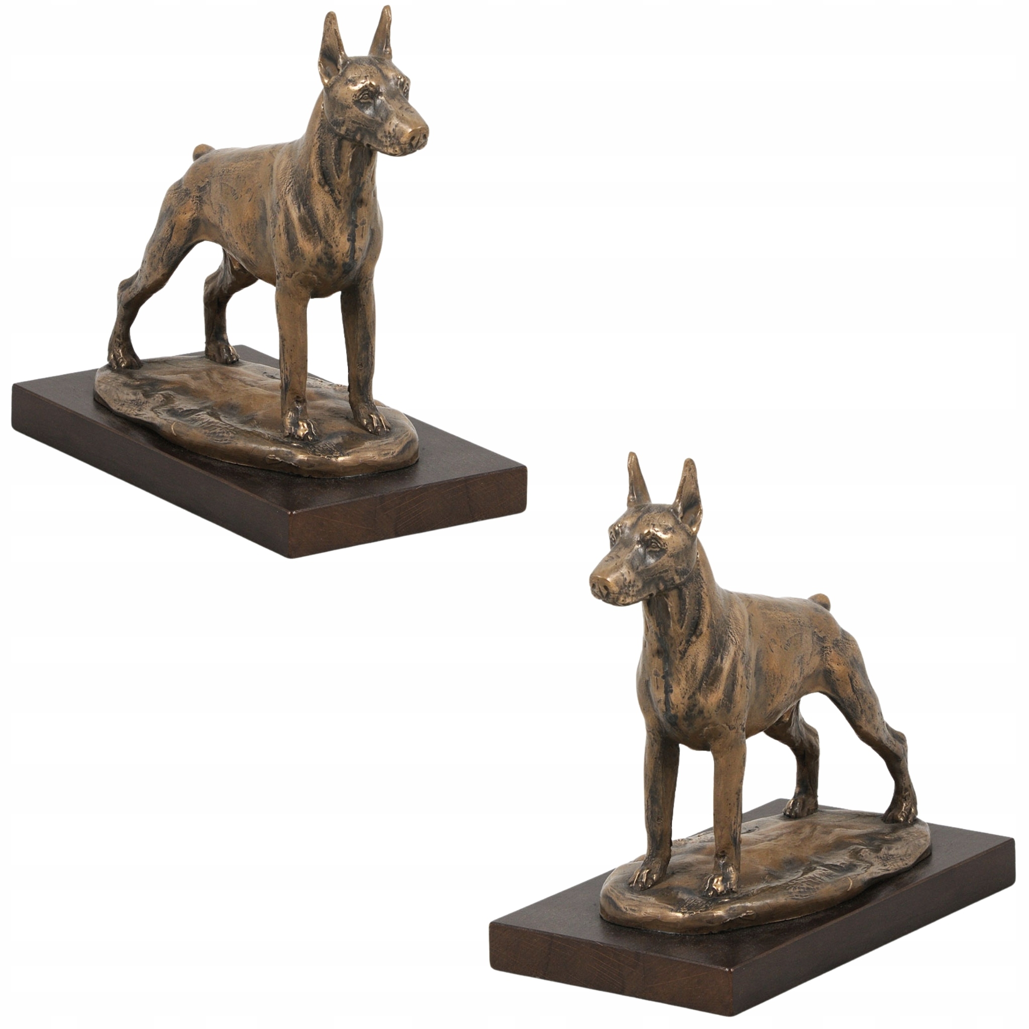 Doberman, Dobermann I statuetka psa, figurka do biura, trofeum na wystawę