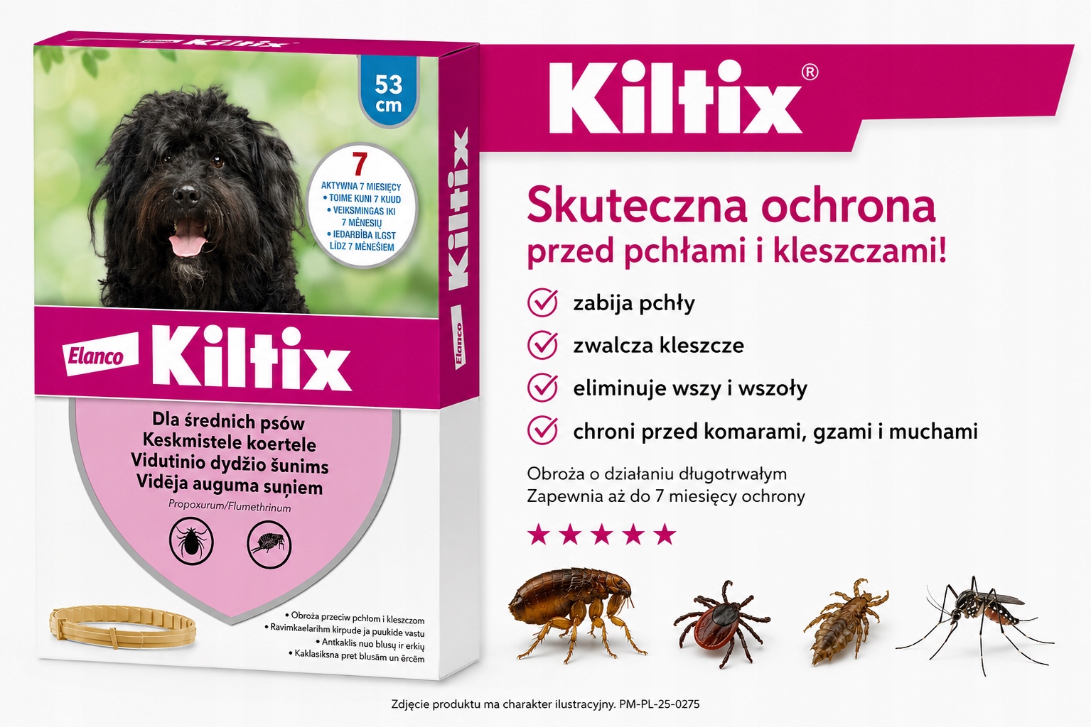 Bayer/elanco Obroża Kiltix 53CM Przeciw Pchłom I Kleszczom