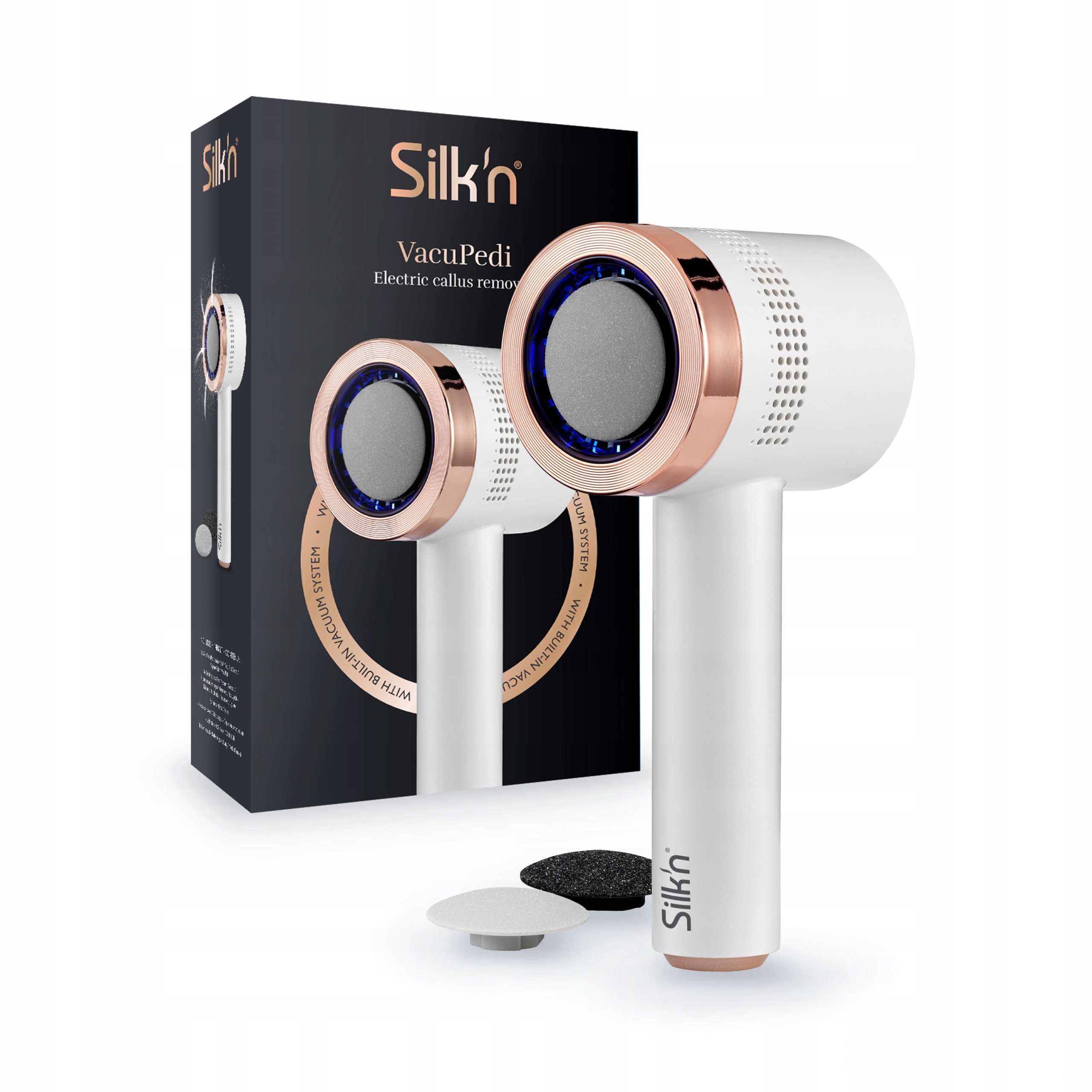 Silk'n VacuPedi Rose Gold odstraňovač ztvrdlé kůže s odsáváním