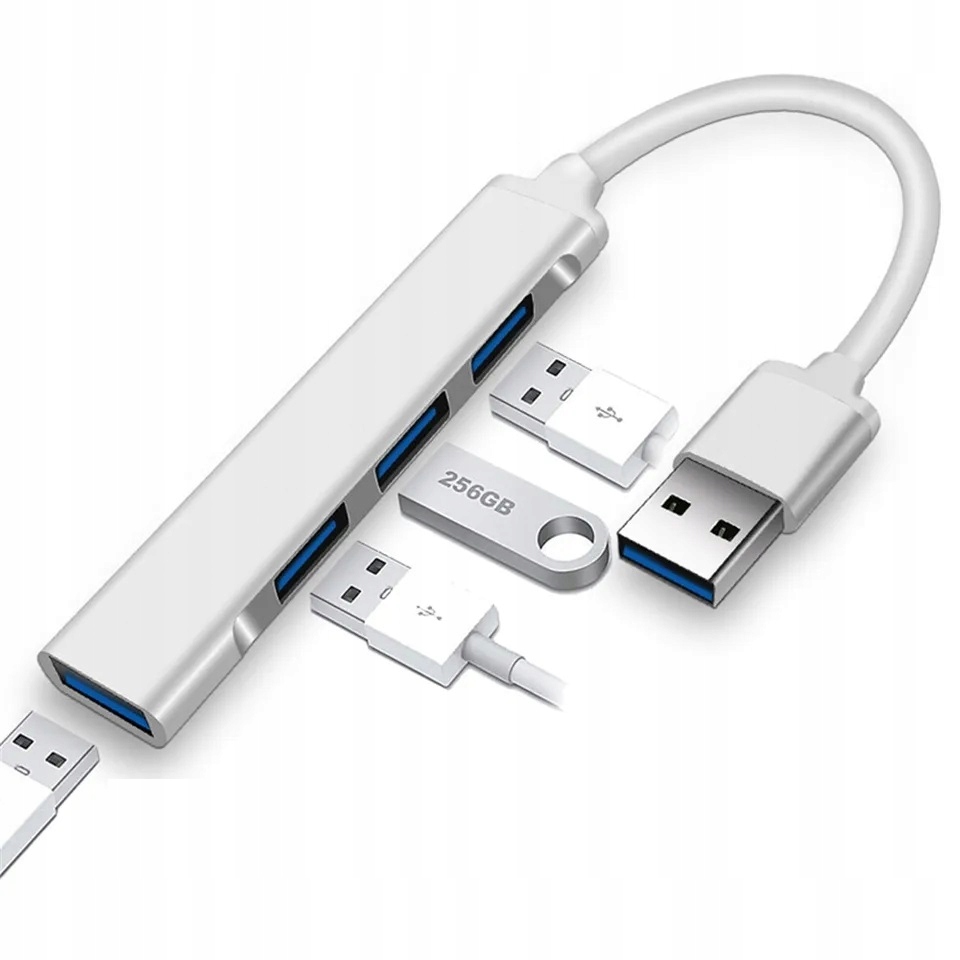 

Hub Adapter Rozdzielacz Portów Usb A 3.0 4w1