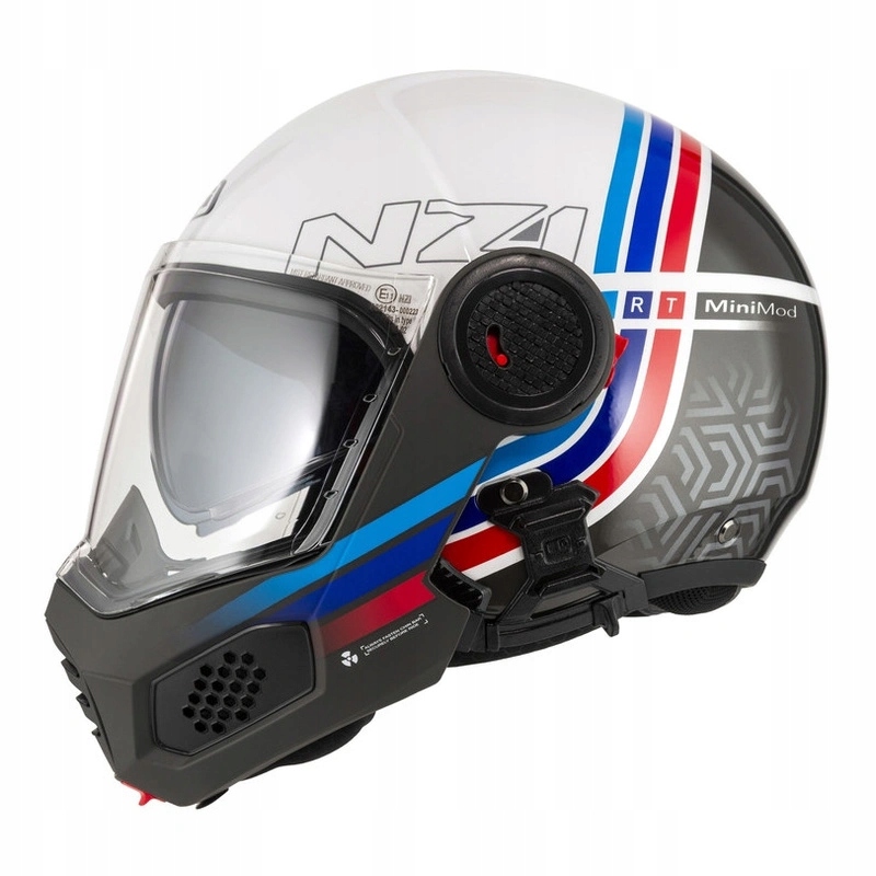 Motocyklová prilba Nzi Minimod Watson White Black Power biela čierna Darčeky