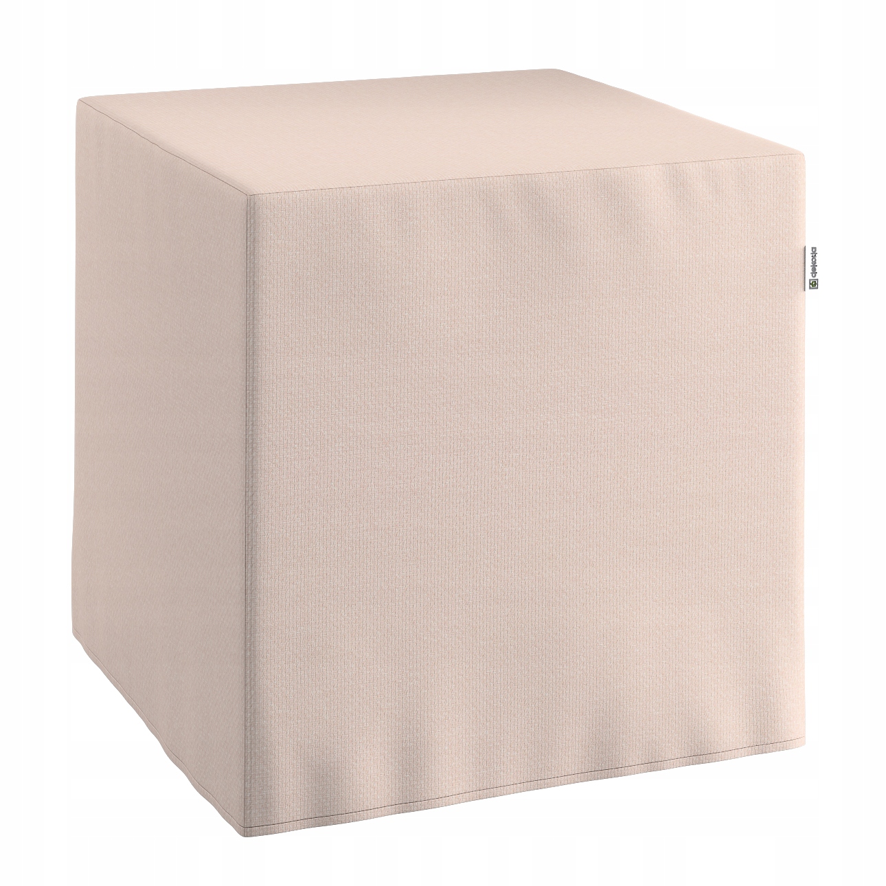 Taburet puf 40 x 40 x 40 cm pudrová růžová