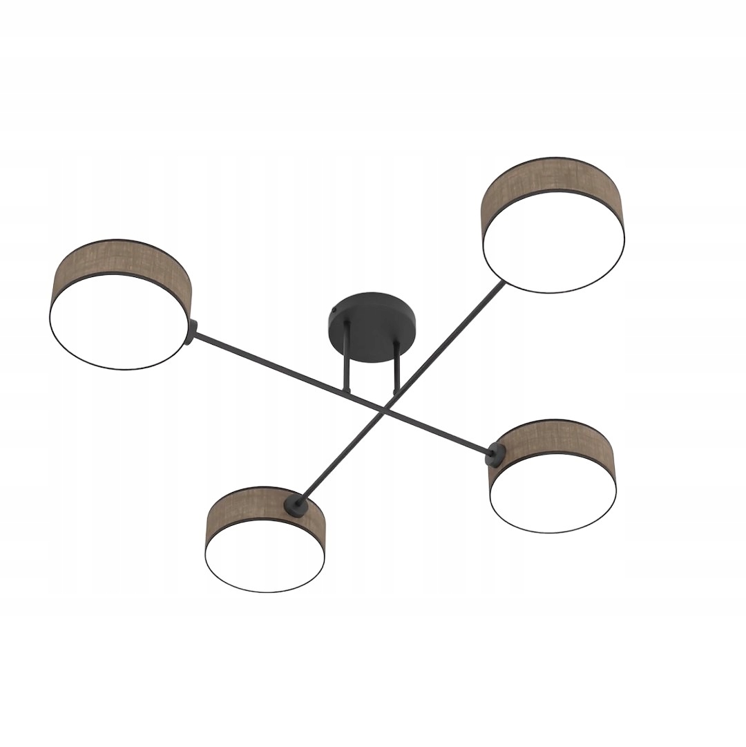 Moderný Stropné Svietidlo Sputnik v hnedej a čiernej farbe