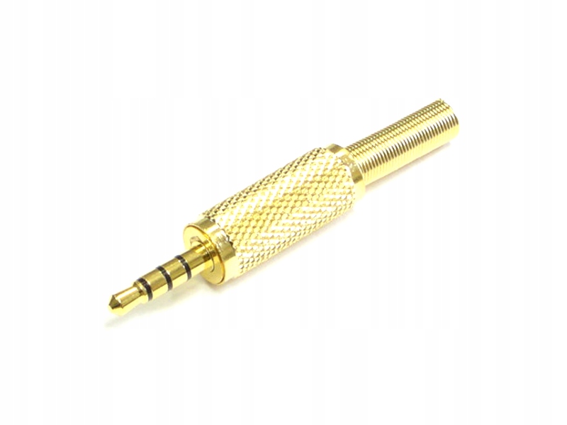 

Wtyk 3.5mm Mały Jack Stereo 4 Polowy pozłacany