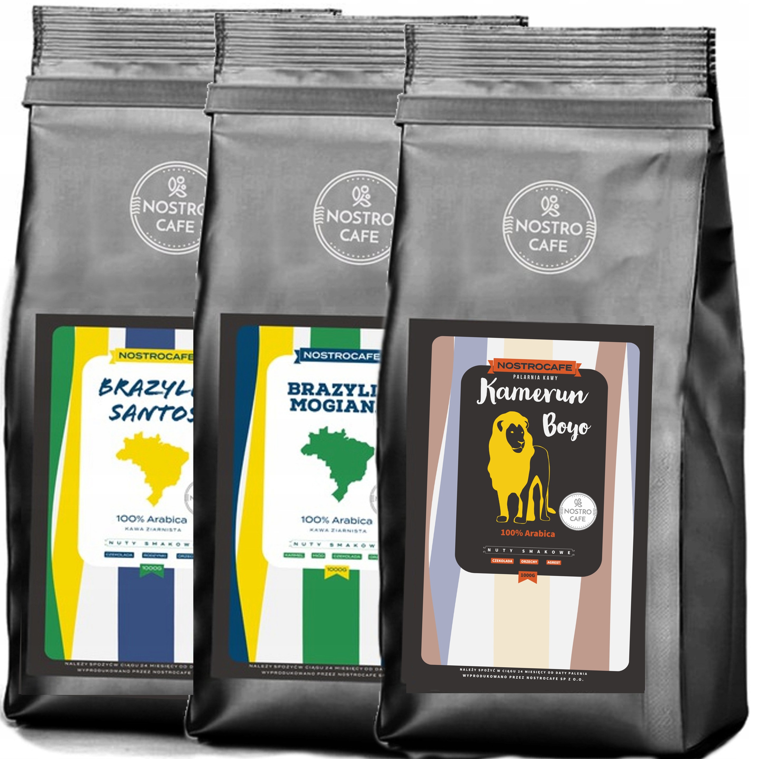 Levně Káva Zrnková 3KG Santos, Mogiana, Kamerun Boyo