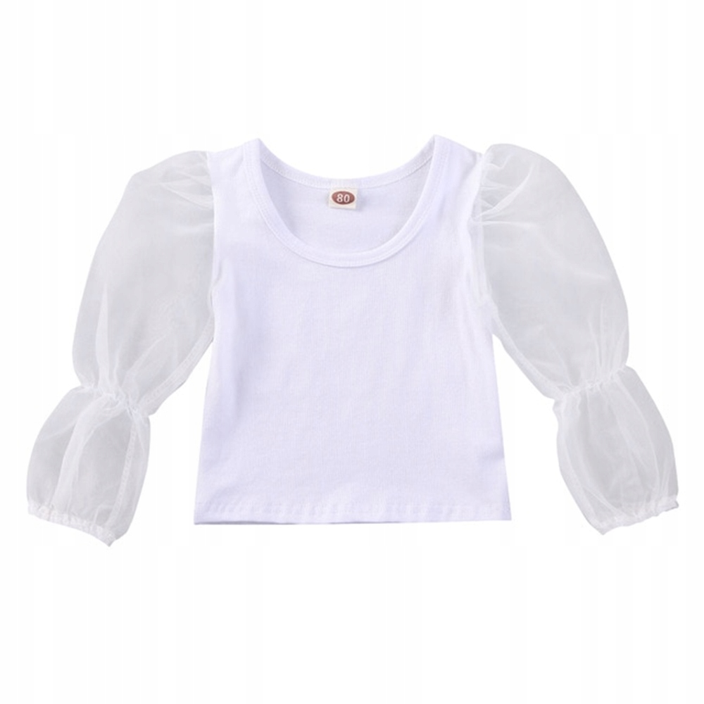 

Bluzeczka 116 bluzka biała wizytowa szyfon