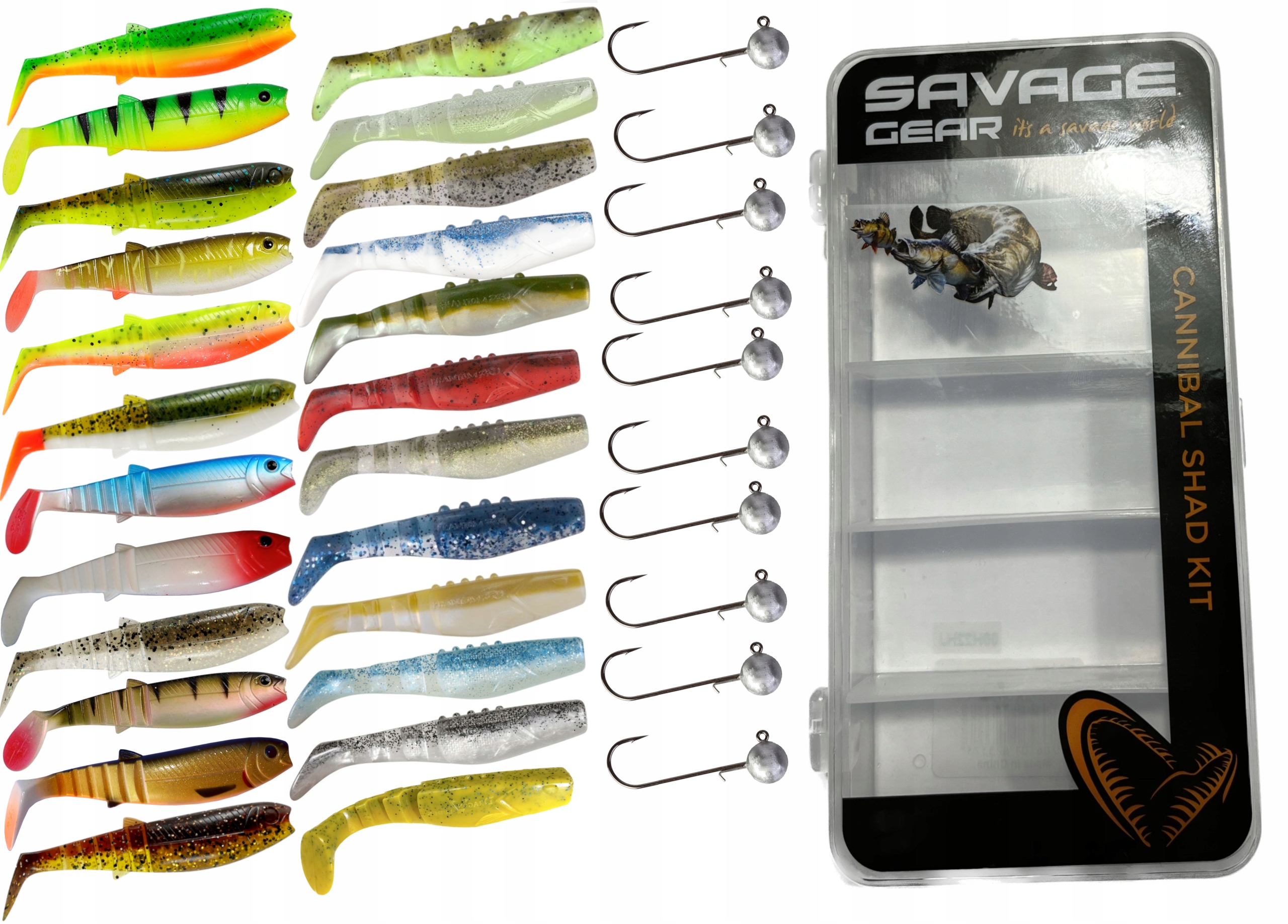 Zestaw Przynęt Spinningowych 8cm Savage Cannibal