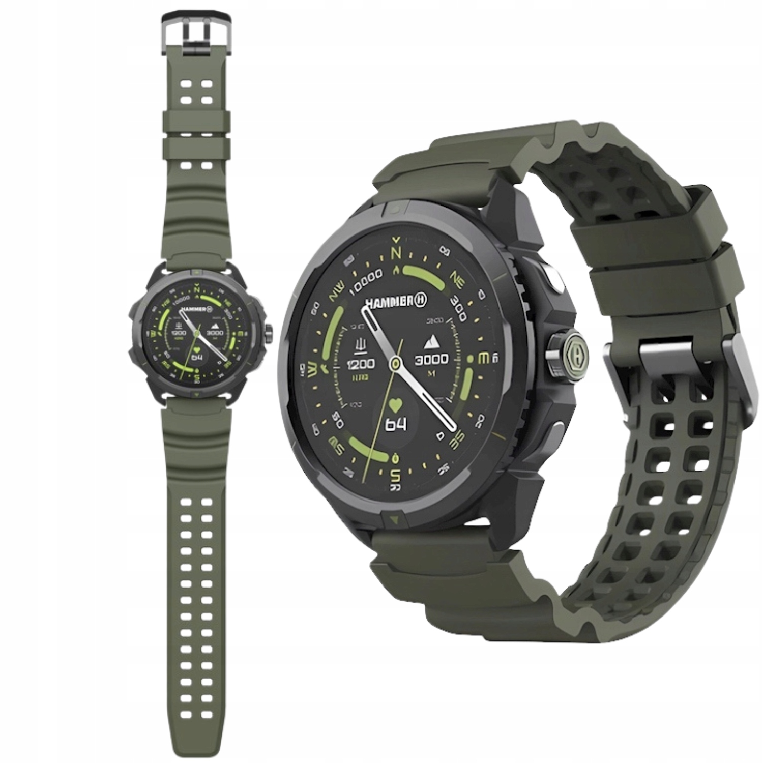 Smartwatch Hammer Watch 2 Military Edition Vodotesný 5ATM Pancierový Sos Bt