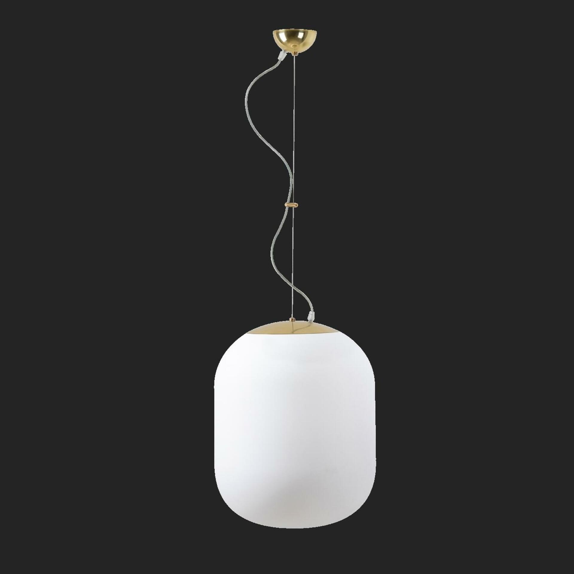 Osmont 67834 Tania L2 závesné sklenené svietidlo mosadz leštená biela IP40 4