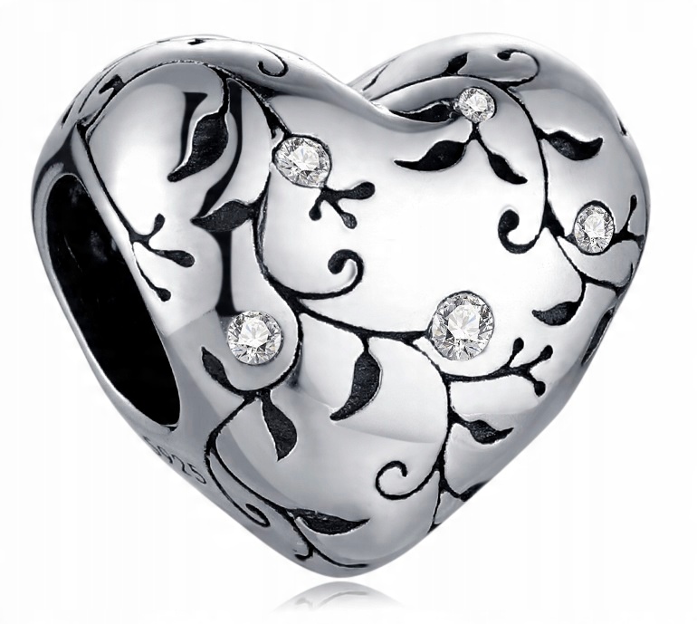 

Zawieszka Charms Serce Kwiaty do Pandora S925