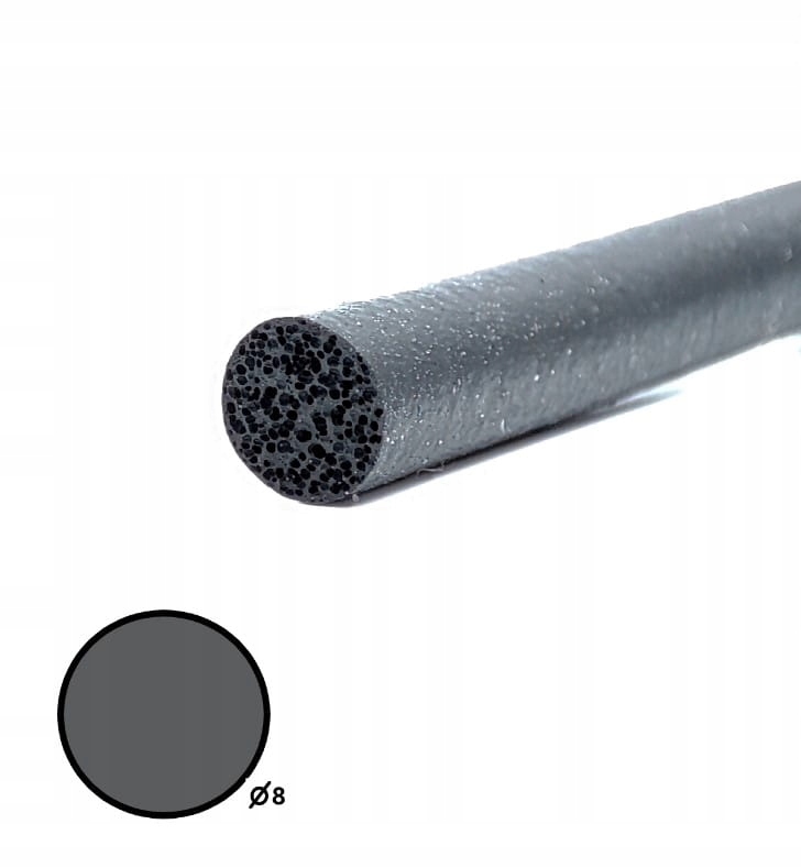 

Sznur gumowy porowaty piankowy Epdm fi 8mm