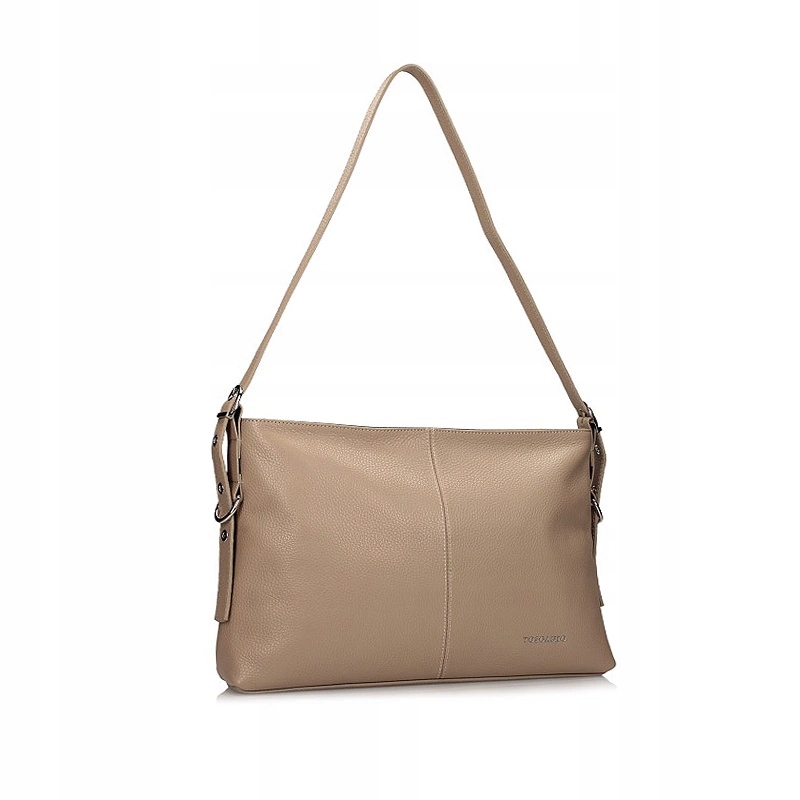 Každodenní dámská kožená kabelka Toscanio G43 Béžová D05