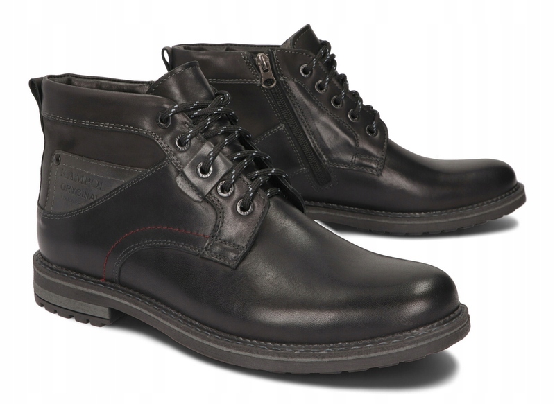 TRZEWIKI ZIMOWE BUTY POLSKIE SKÓRA 152 CZARNY 48 Kod producenta 152